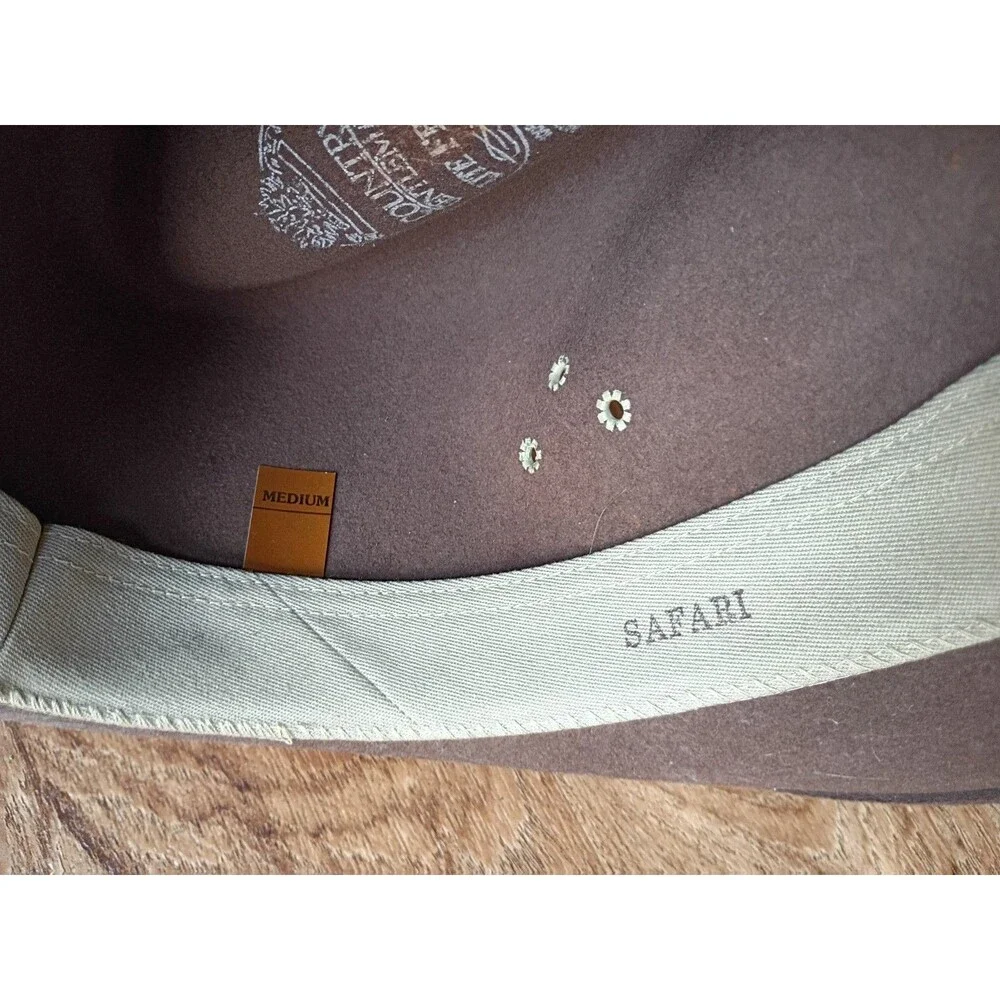 Country Gentleman Lite Felt Safari Hat Medium Brown Made in USA